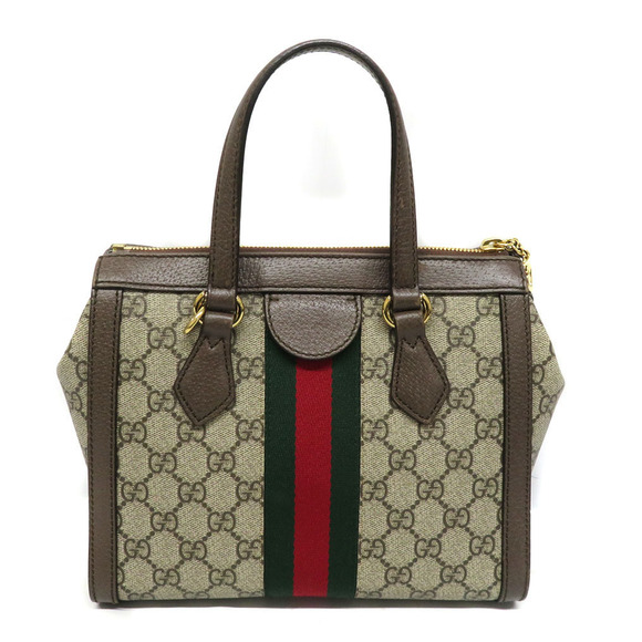 Gucci White Tote Bag Handbag Shoulder GG Supreme Strap - Picture 2 of 9